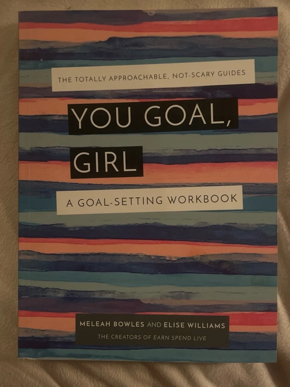 You Goal, Girl – Goal-Setting Workbook (Blue & Pink Striped)